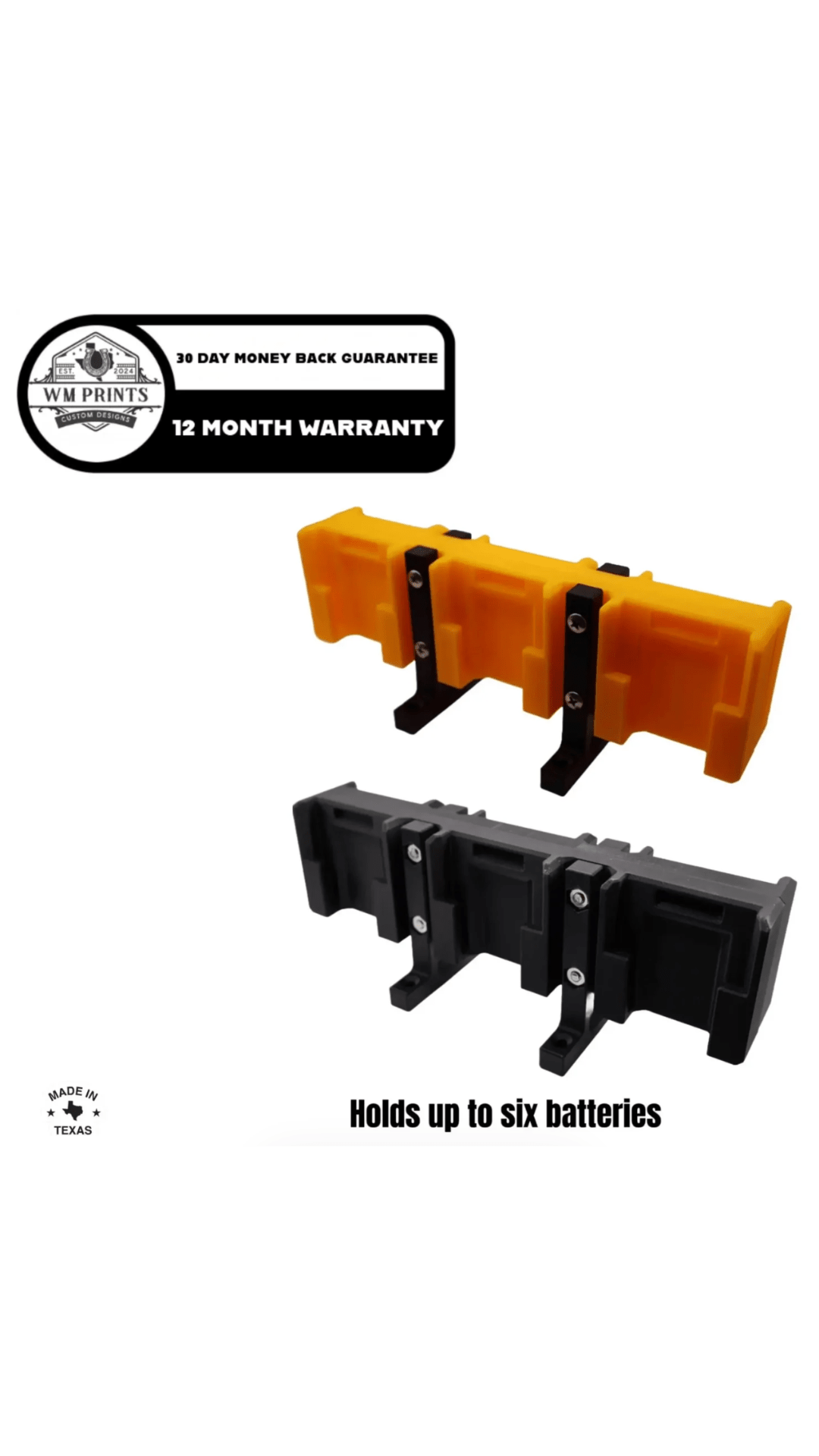 DeWalt Battery Wall Mount Holders - WM Prints LLC