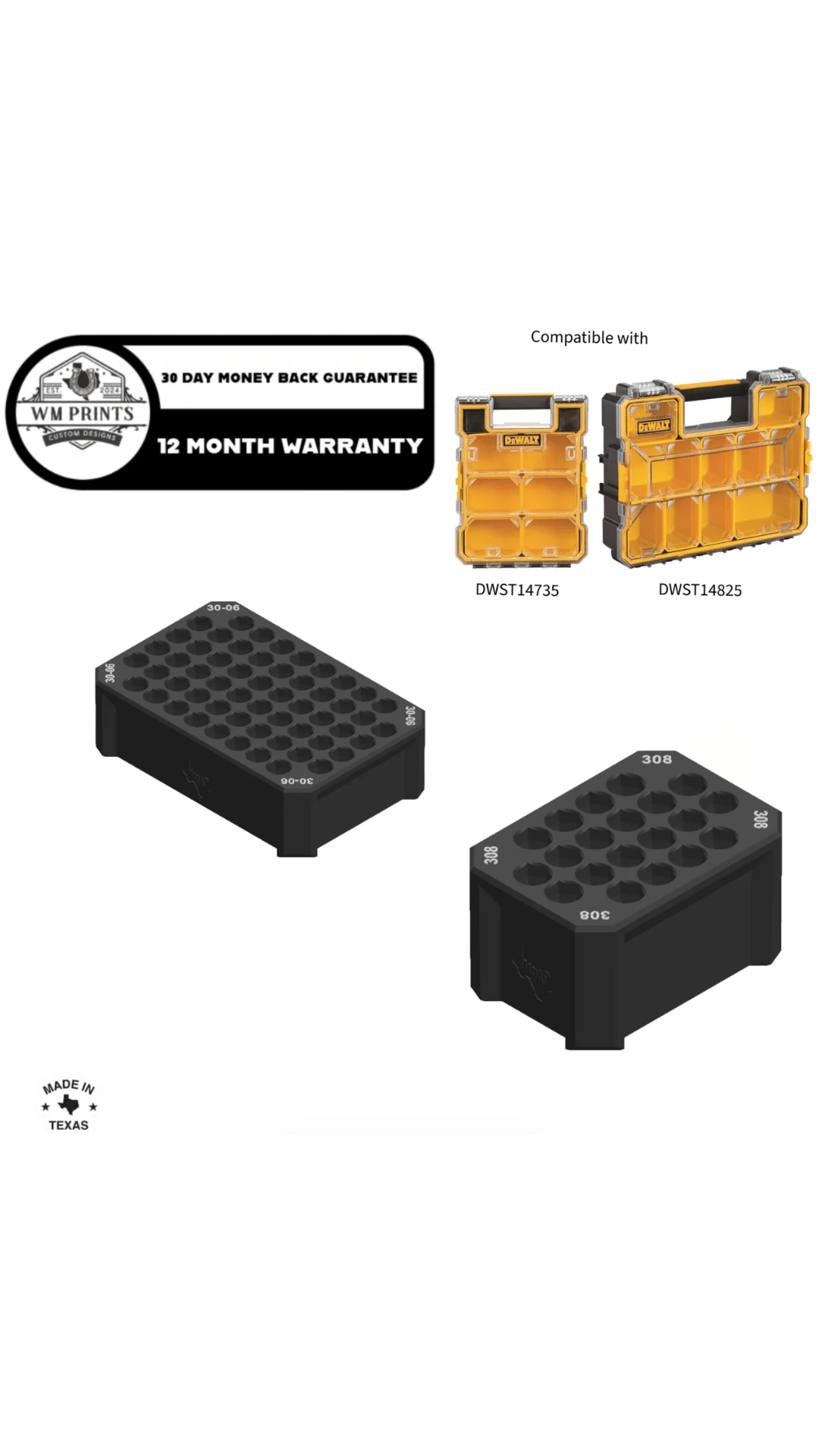 DeWalt Deep Pro Ammo Inserts - WM Prints LLC
