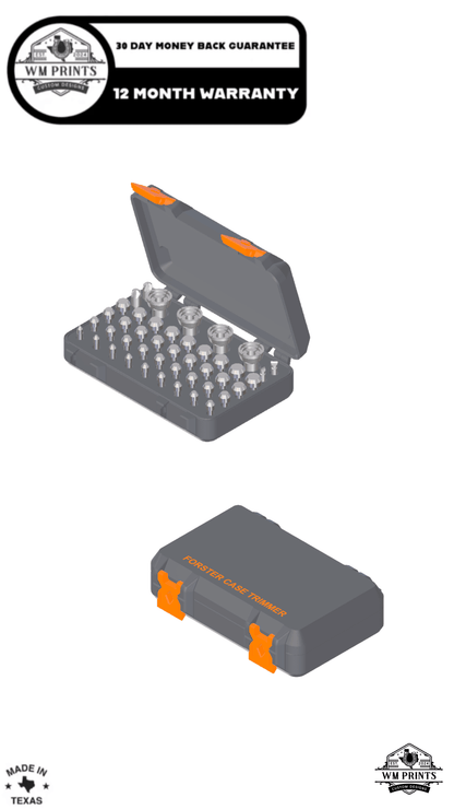 Forster Hinged Case for Case Trimmer Collets &amp; Pilots - WM Prints LLC