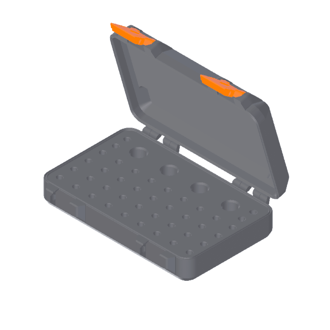 Forster Hinged Case for Case Trimmer Collets &amp; Pilots - WM Prints LLC