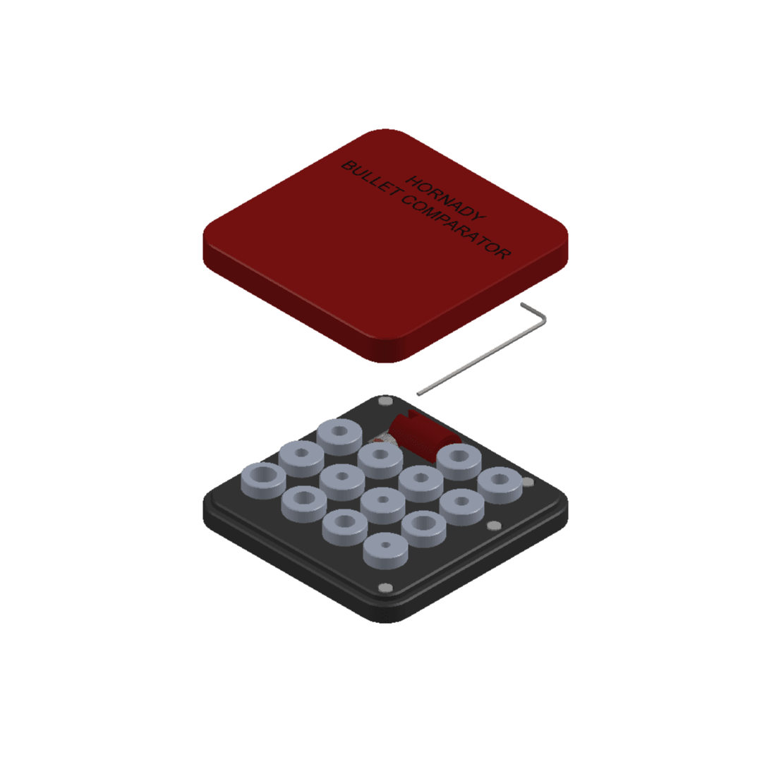 Hornady Bullet Comparator magnetic case. - WM Prints LLC