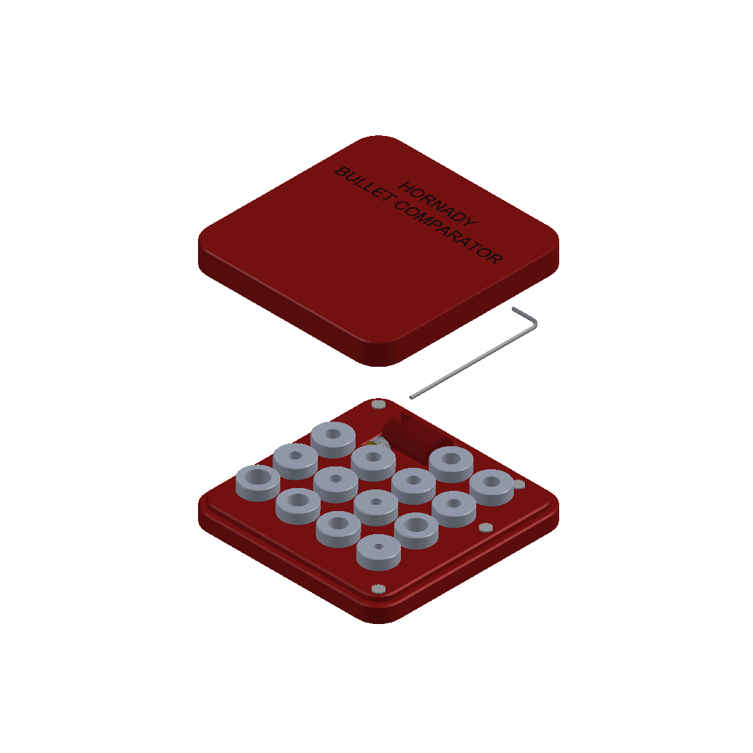 Hornady Bullet Comparator magnetic case. - WM Prints LLC