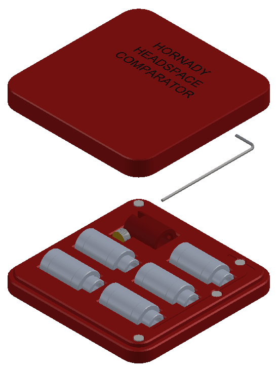 Hornady Headspace Comparator magnetic case. - WM Prints LLC