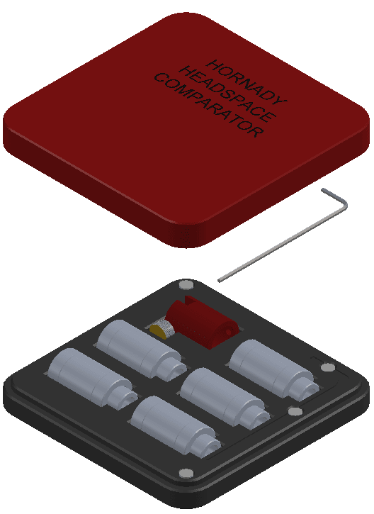 Hornady Headspace Comparator magnetic case. - WM Prints LLC
