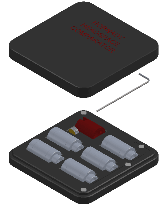 Hornady Headspace Comparator magnetic case. - WM Prints LLC