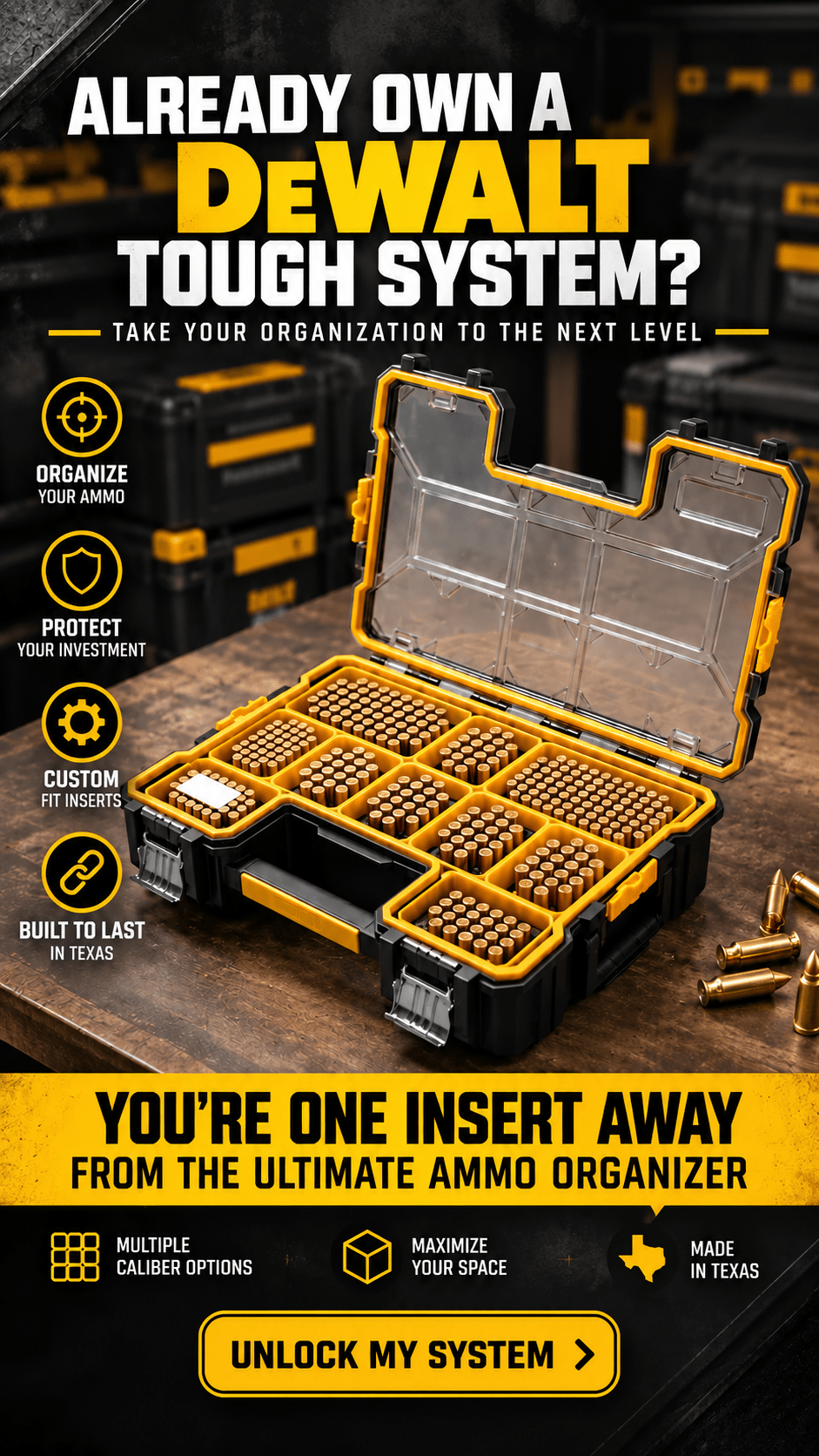 Made for DeWalt Deep Pro Ammo Inserts - WM Prints LLC