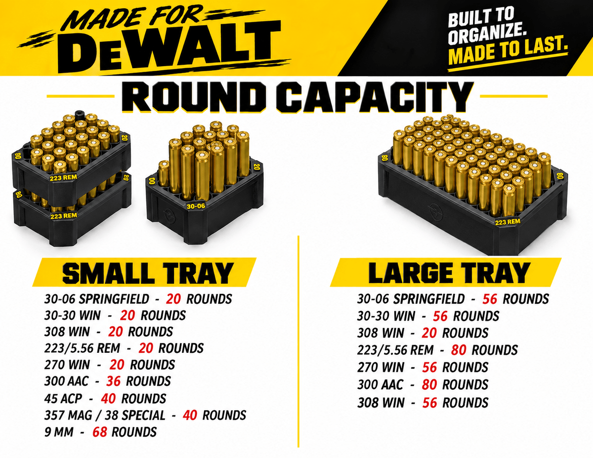 Made for DeWalt Deep Pro Ammo Inserts - WM Prints LLC