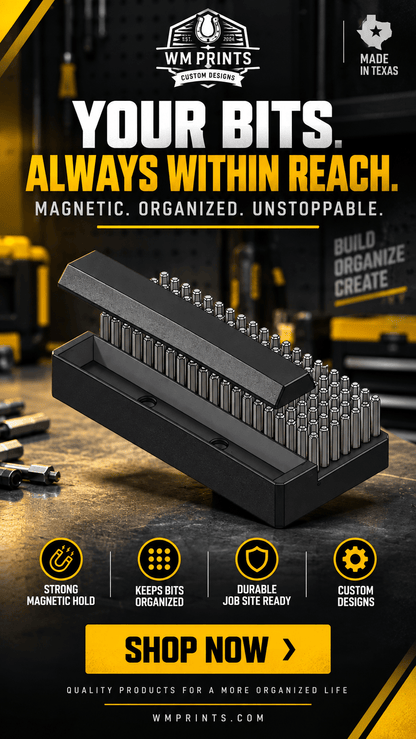 Made for DeWalt Tough Case Hex Bit Tray Magnetic Parts Tray. - WM Prints LLC
