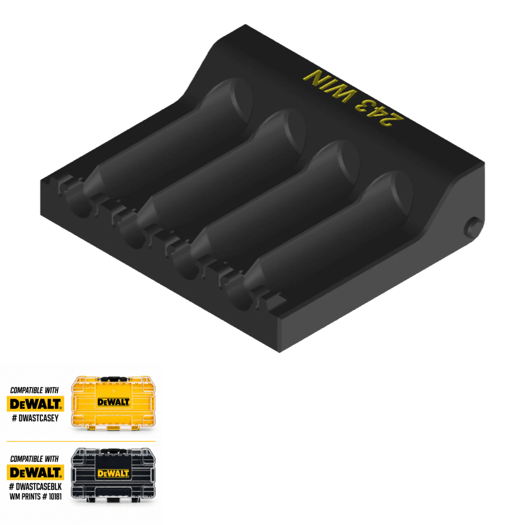 Made for DeWalt Tough Case Toolbox Rifle Ammo Inserts - WM Prints LLC