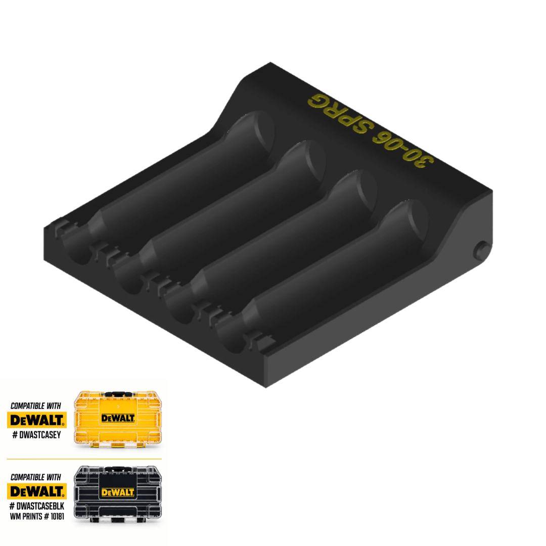 Made for DeWalt Tough Case Toolbox Rifle Ammo Inserts - WM Prints LLC