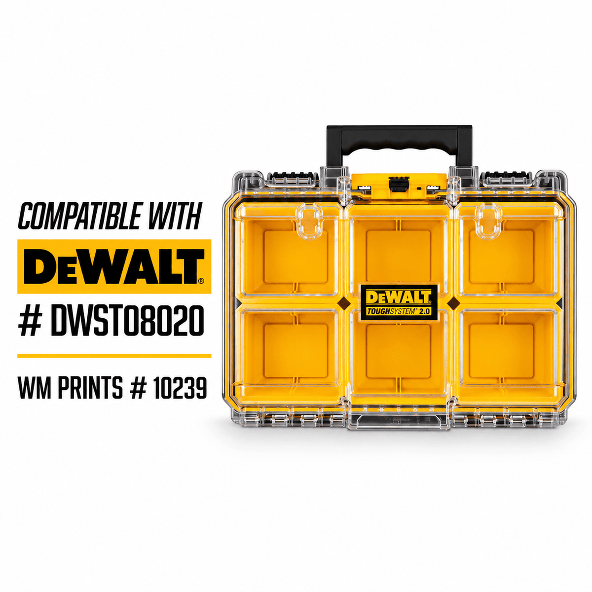 Made for DeWalt Tough System 2.0 Divider Inserts. - WM Prints LLC