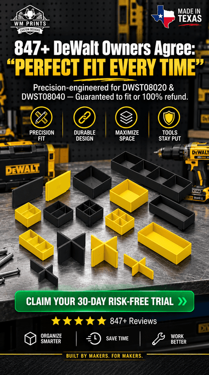 Made for DeWalt Tough System 2.0 Divider Inserts. - WM Prints LLC