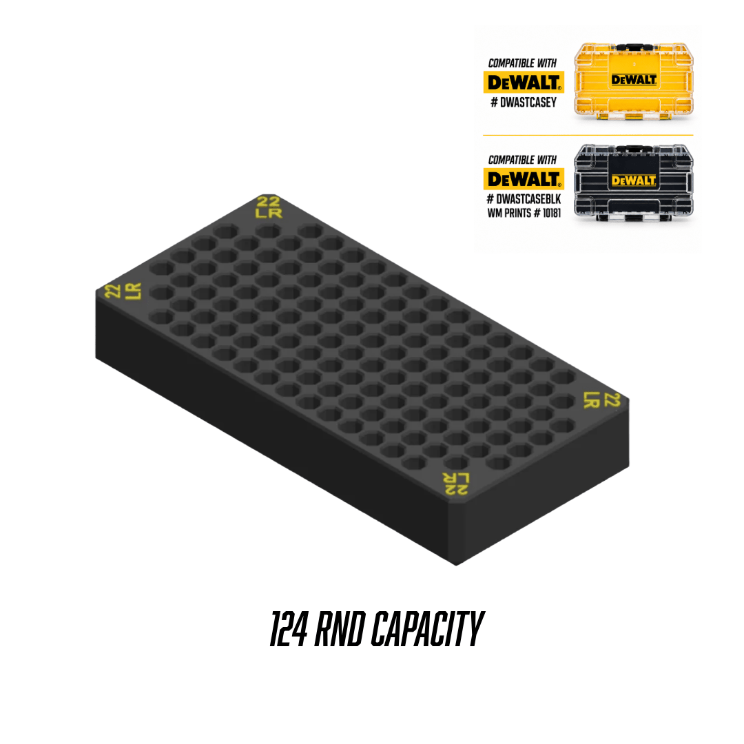 Made for DeWalt Toughcase compatible ammo inserts. - WM Prints LLC
