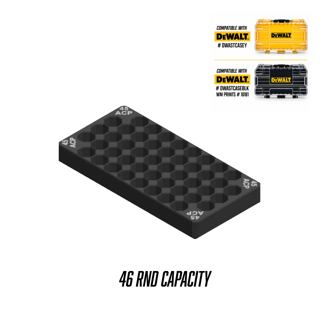 Made for DeWalt Toughcase compatible ammo inserts. - WM Prints LLC