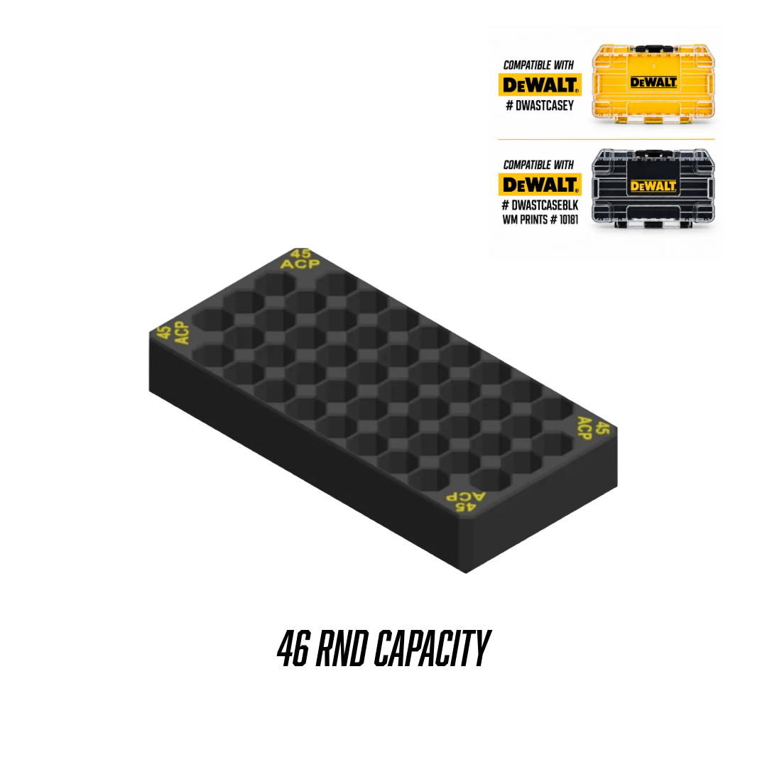 Made for DeWalt Toughcase compatible ammo inserts. - WM Prints LLC