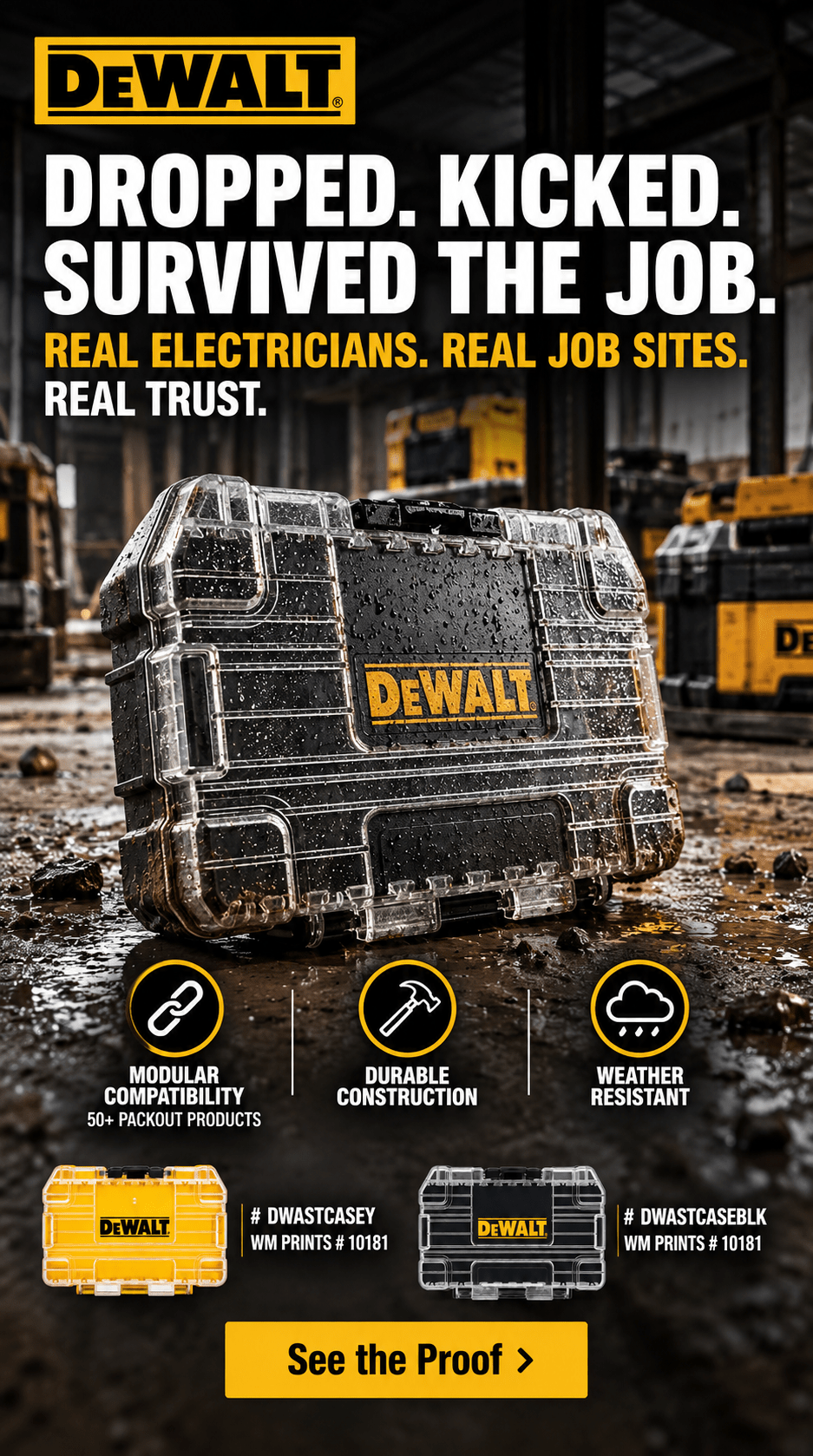 Made for DEWALT ToughCase® Modular Tool Storage System Case - WM Prints LLC