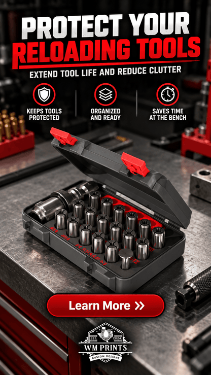 Made for Hornady Bullet Puller and Collets Storage Case Gen 2 - WM Prints LLC