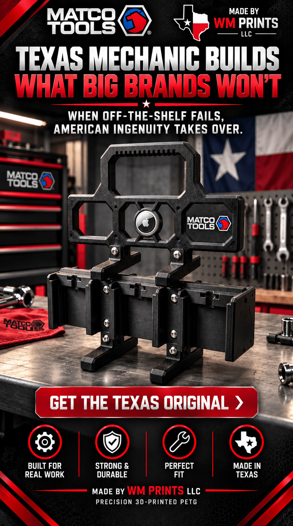 Made for Matco Battery type battery carrier. - WM Prints LLC