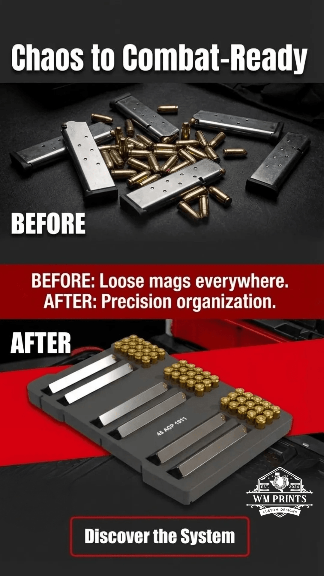 Made for Milwaukee Packouts 1911 Magazine Insert. - WM Prints LLC