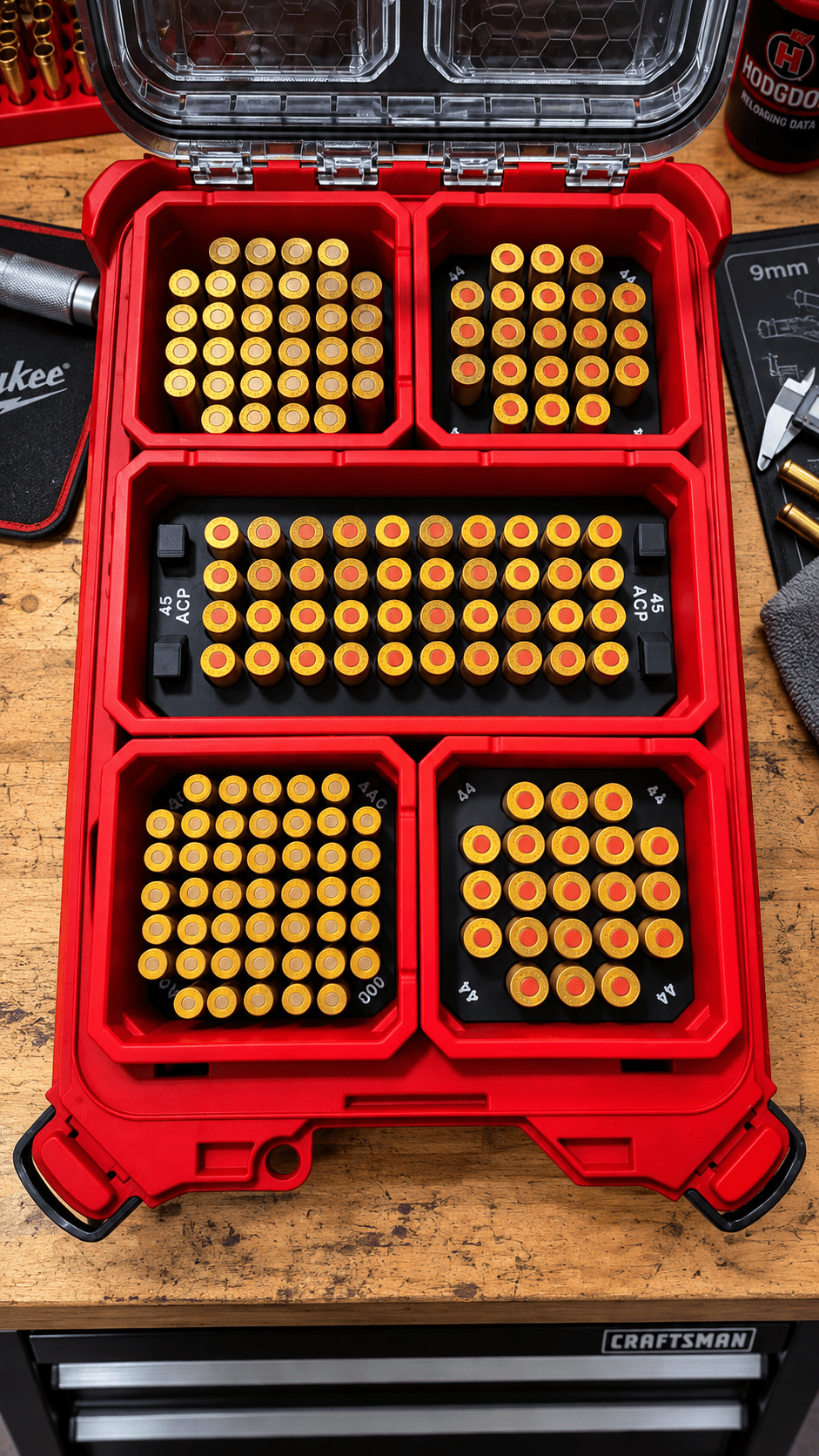Made for Milwaukee Packouts Ammo Inserts Double Stack. - WM Prints LLC