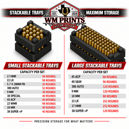 Made for Milwaukee Packouts Ammo Inserts Double Stack. - WM Prints LLC