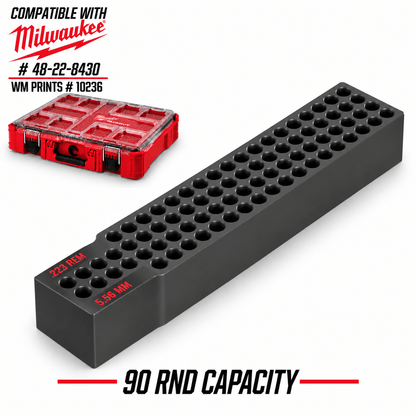 Made for Milwaukee Packouts center Ammo inserts. - WM Prints LLC