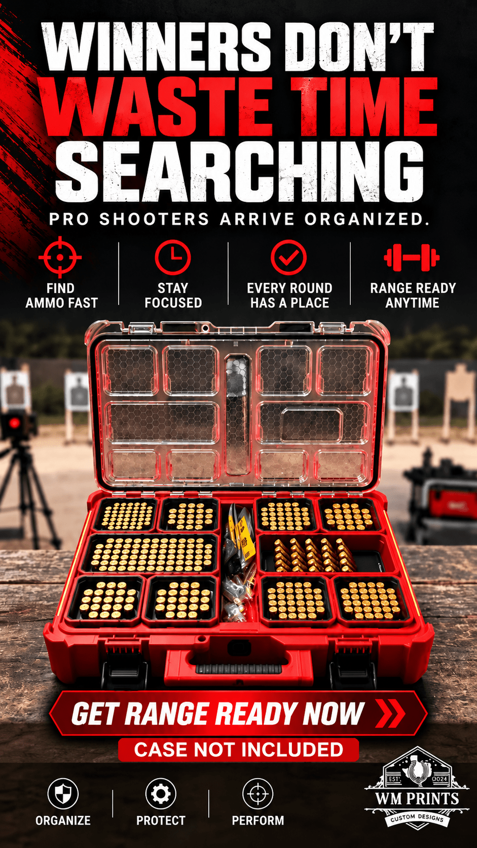 Made for Milwaukee Packouts Compact Ammo inserts. - WM Prints LLC
