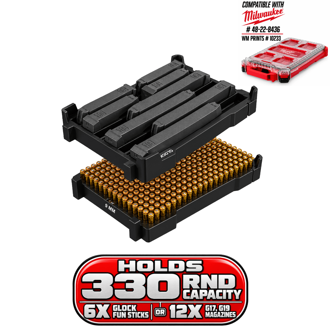 Made for Milwaukee Packouts Glock Magazine Inserts. - WM Prints LLC