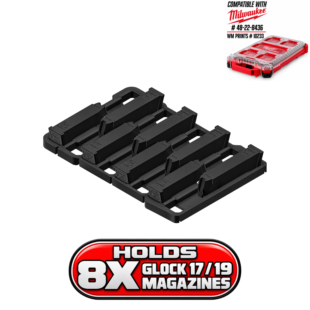Made for Milwaukee Packouts Glock Magazine Inserts. - WM Prints LLC