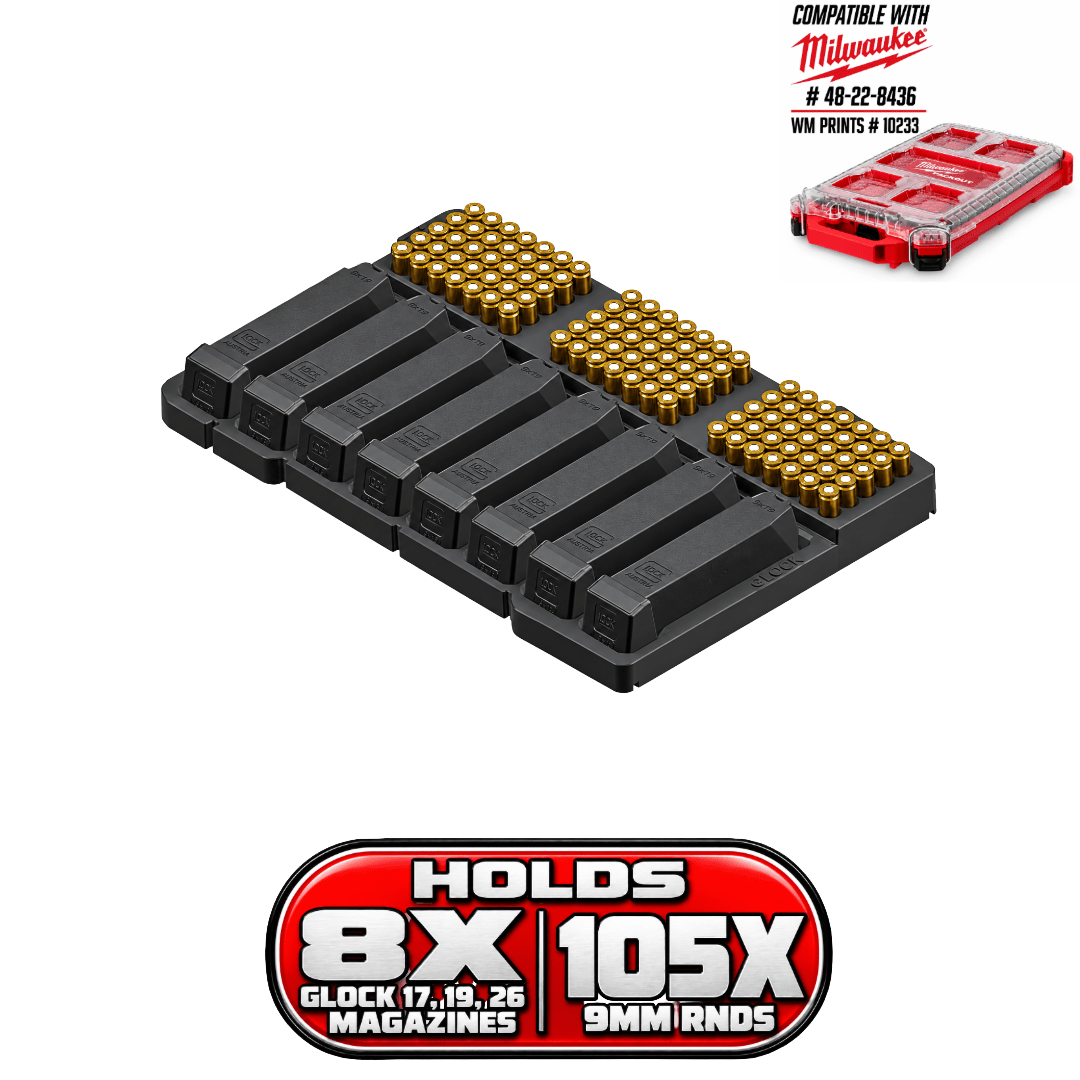 Made for Milwaukee Packouts Glock Magazine Inserts. - WM Prints LLC