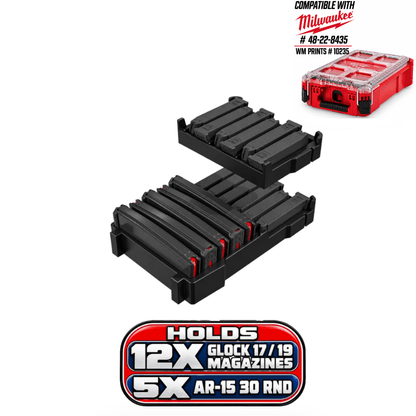 Made for Milwaukee Packouts Glock Magazine Inserts. - WM Prints LLC
