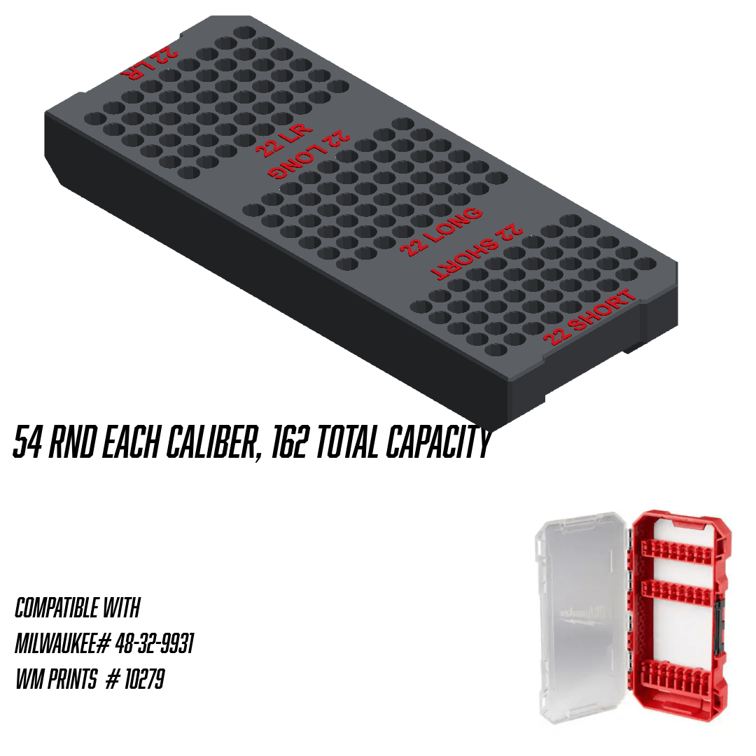 Made for Milwaukee Shockwave Ammo Inserts. - WM Prints LLC