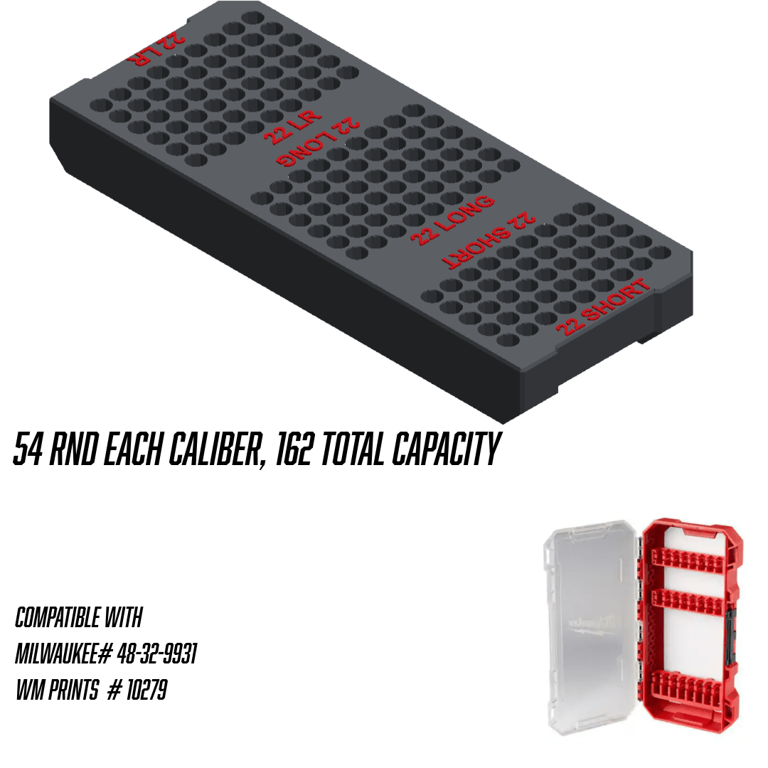 Made for Milwaukee Shockwave Ammo Inserts. - WM Prints LLC
