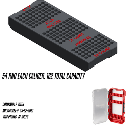 Made for Milwaukee Shockwave Ammo Inserts. - WM Prints LLC
