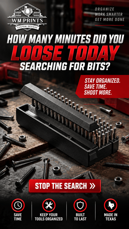 Made for Milwaukee Shockwave Bit Holder with Magnetic Parts Tray - WM Prints LLC