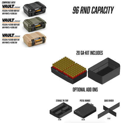 Made for Pelican Vault V100 Rifle Range kits. - WM Prints LLC