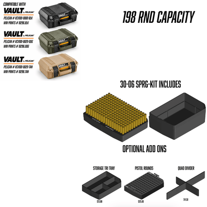 Made for Pelican Vault V100 Rifle Range kits. - WM Prints LLC