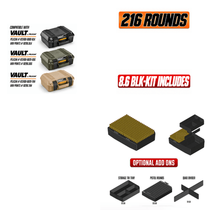 Made for Pelican Vault V100 Rifle Range kits. - WM Prints LLC