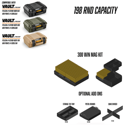 Made for Pelican Vault V100 Rifle Range kits. - WM Prints LLC