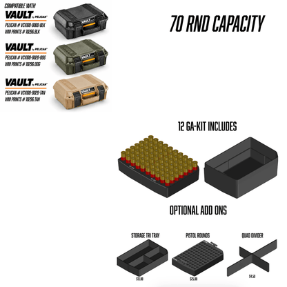 Made for Pelican Vault V100 Rifle Range kits. - WM Prints LLC