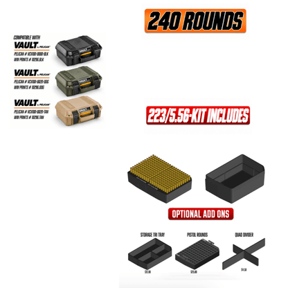 Made for Pelican Vault V100 Rifle Range kits. - WM Prints LLC