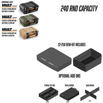 Made for Pelican Vault V100 Rifle Range kits. - WM Prints LLC