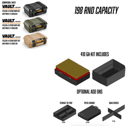Made for Pelican Vault V100 Rifle Range kits. - WM Prints LLC