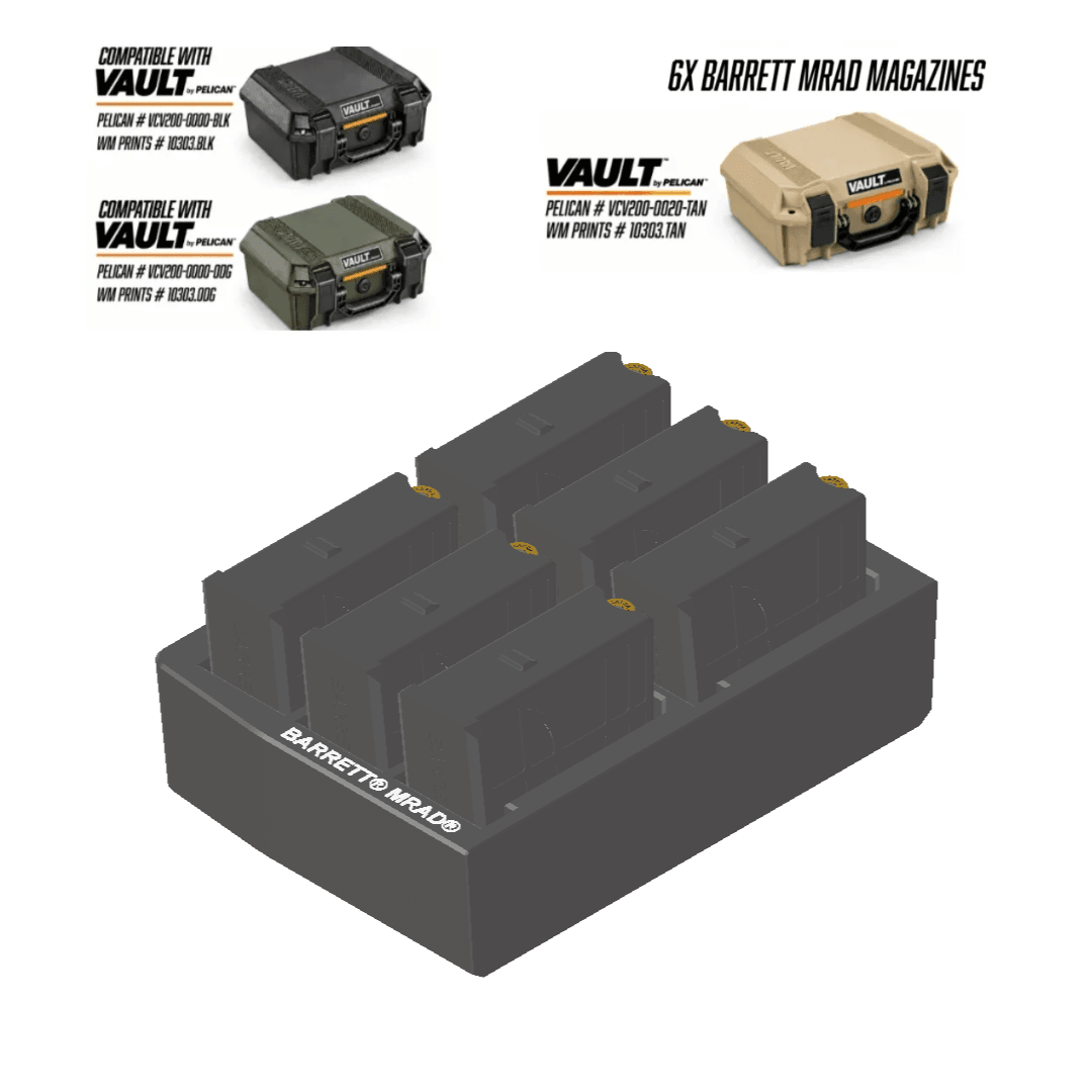 Made for Vault by Pelican™ V200 Left and Right Ammo inserts. - WM Prints LLC