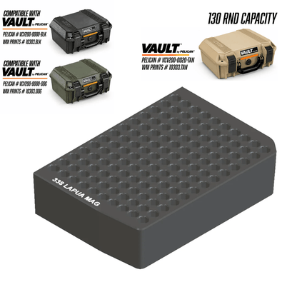 Made for Vault by Pelican™ V200 Left and Right Ammo inserts. - WM Prints LLC