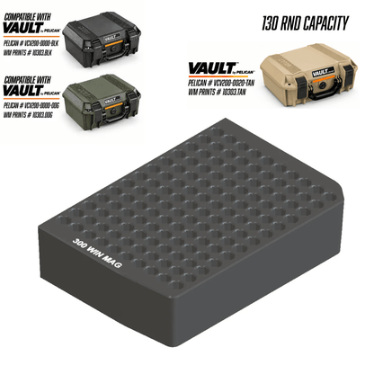 Made for Vault by Pelican™ V200 Left and Right Ammo inserts. - WM Prints LLC