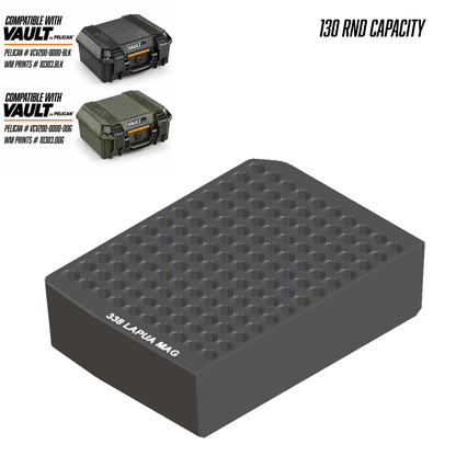 Made for Vault by Pelican™ V200 Left and Right Ammo inserts. - WM Prints LLC