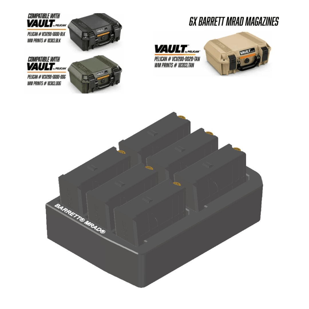 Made for Vault by Pelican™ V200 Left and Right Ammo inserts. - WM Prints LLC