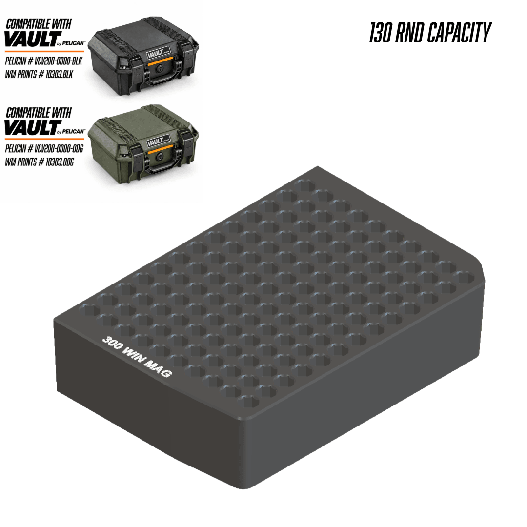 Made for Vault by Pelican™ V200 Left and Right Ammo inserts. - WM Prints LLC