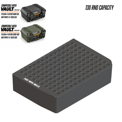 Made for Vault by Pelican™ V200 Left and Right Ammo inserts. - WM Prints LLC